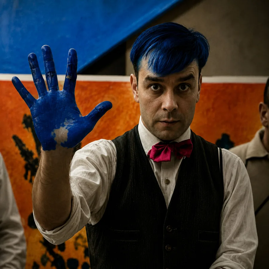 Yves Klein, as the Duke imagines him or her