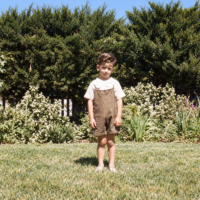 Dad Poses in Yard